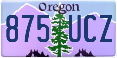 OR license plate 875UCZ