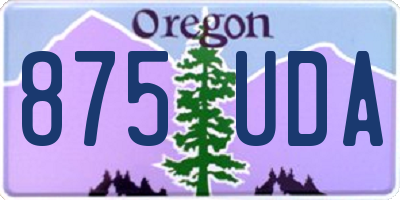 OR license plate 875UDA