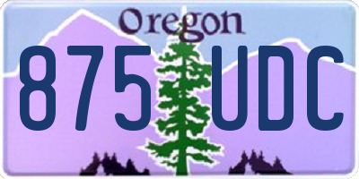 OR license plate 875UDC