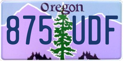 OR license plate 875UDF