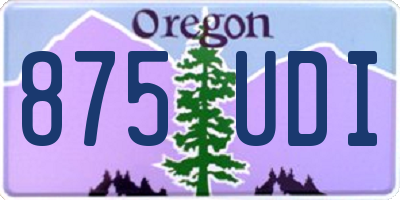 OR license plate 875UDI