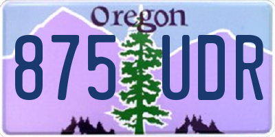 OR license plate 875UDR