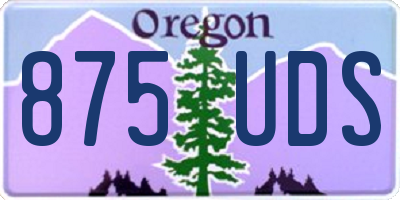 OR license plate 875UDS