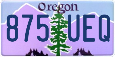 OR license plate 875UEQ