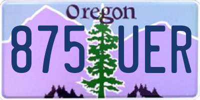 OR license plate 875UER