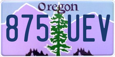 OR license plate 875UEV