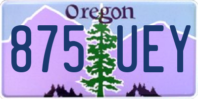 OR license plate 875UEY