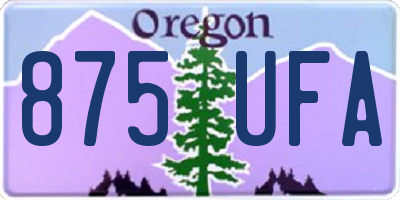 OR license plate 875UFA