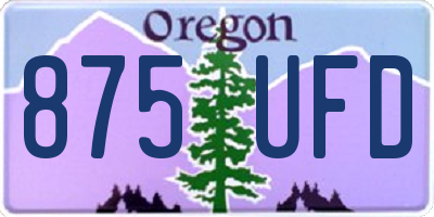 OR license plate 875UFD
