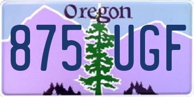 OR license plate 875UGF