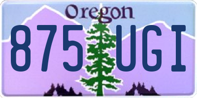 OR license plate 875UGI