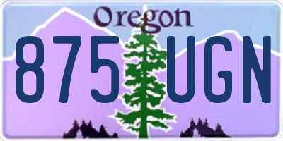 OR license plate 875UGN