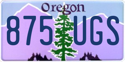 OR license plate 875UGS