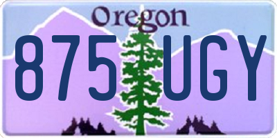OR license plate 875UGY