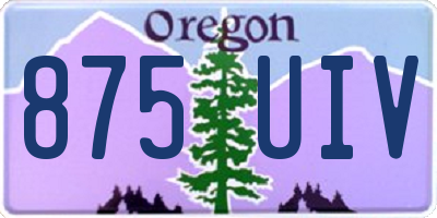 OR license plate 875UIV