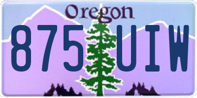 OR license plate 875UIW