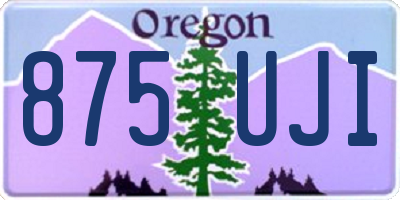 OR license plate 875UJI