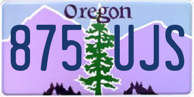 OR license plate 875UJS