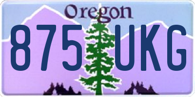 OR license plate 875UKG