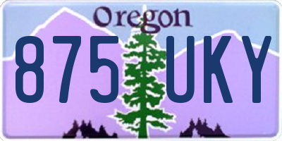 OR license plate 875UKY