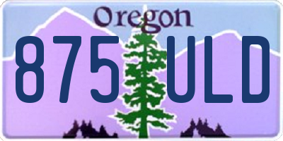 OR license plate 875ULD