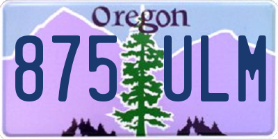 OR license plate 875ULM