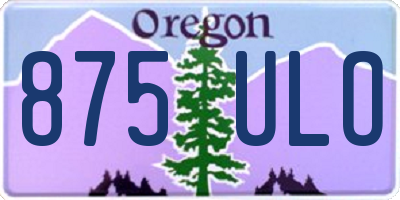 OR license plate 875ULO