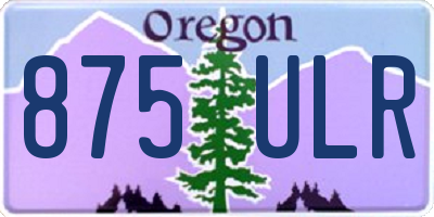 OR license plate 875ULR