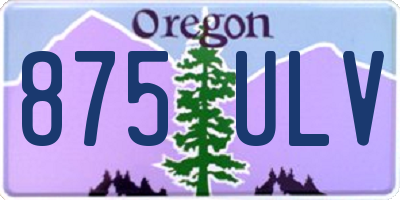 OR license plate 875ULV