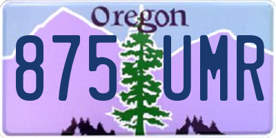 OR license plate 875UMR