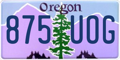 OR license plate 875UOG