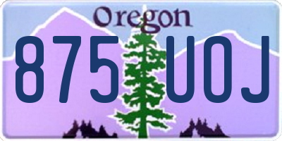 OR license plate 875UOJ