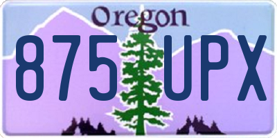 OR license plate 875UPX