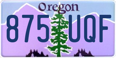 OR license plate 875UQF