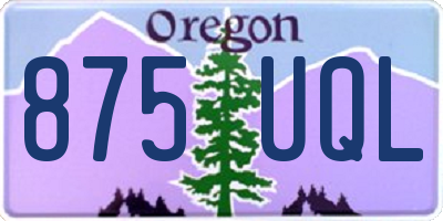 OR license plate 875UQL