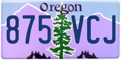 OR license plate 875VCJ