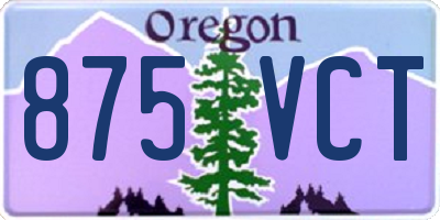 OR license plate 875VCT