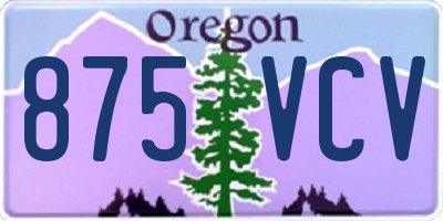 OR license plate 875VCV