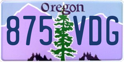 OR license plate 875VDG