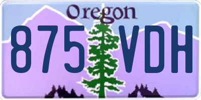 OR license plate 875VDH