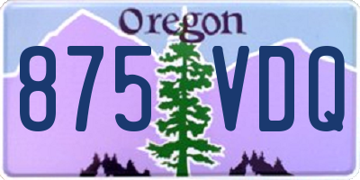 OR license plate 875VDQ
