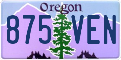 OR license plate 875VEN