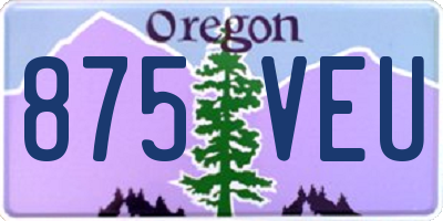 OR license plate 875VEU
