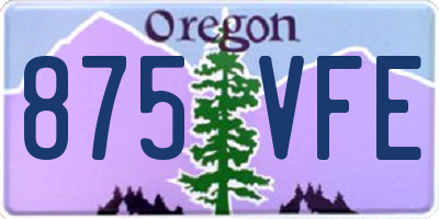 OR license plate 875VFE