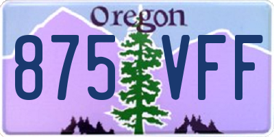 OR license plate 875VFF
