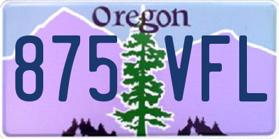 OR license plate 875VFL