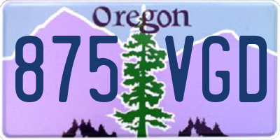 OR license plate 875VGD