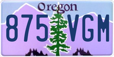 OR license plate 875VGM