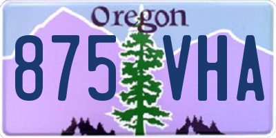 OR license plate 875VHA