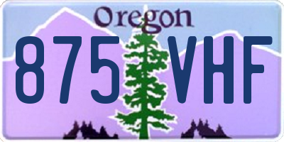 OR license plate 875VHF